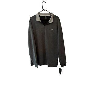 Adidas Mens XL Grey QuarterZip Pullover Sweatshirt Lightweight Sportswear NWT